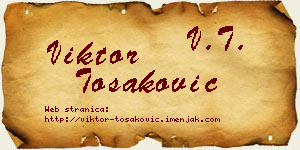 Viktor Tošaković vizit kartica